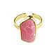 Ring with rhodochrosite, pink ring, ring as a gift 2022. Rings. Irina Moro. My Livemaster. Фото №6