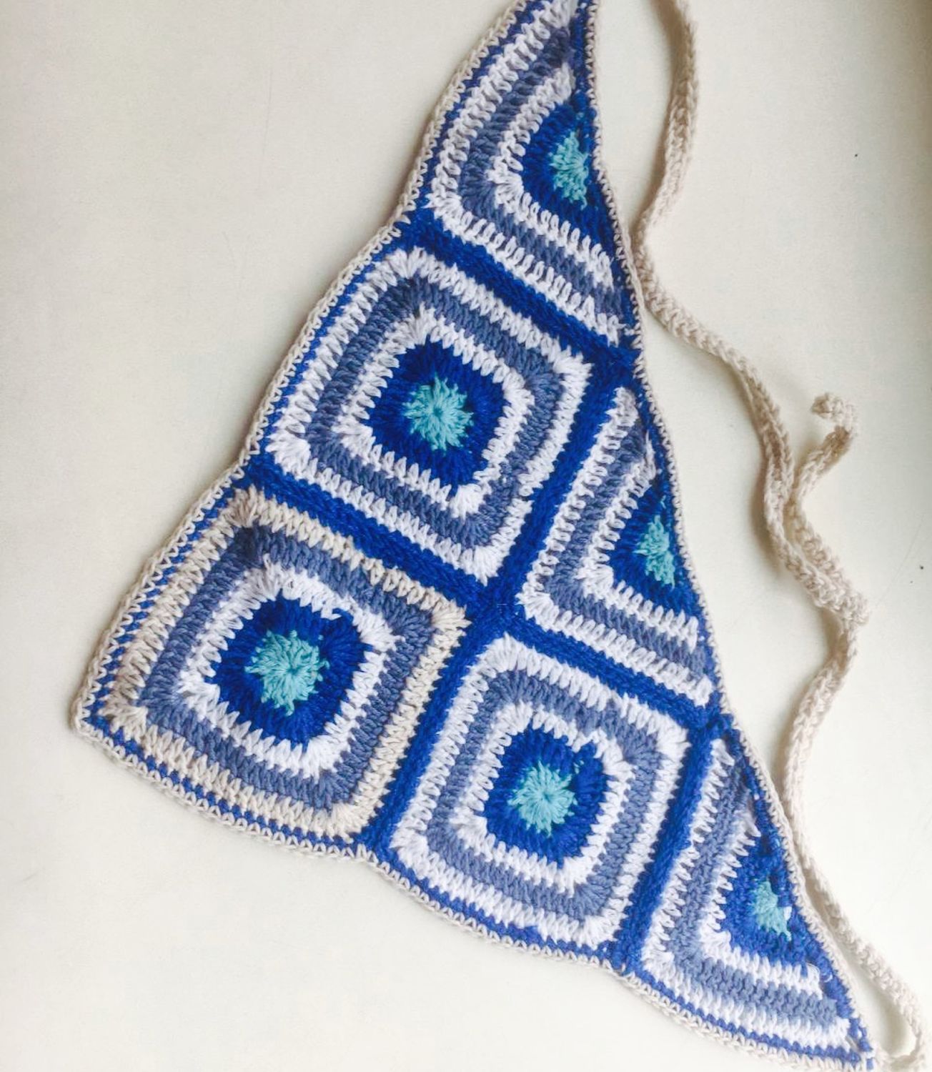 Косынка-повязка для девочки, цвет голубой, размер 52-56