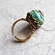 Ring Assol lampwork, brass. Rings. Jewelry and accessories by IRIS. My Livemaster. Фото №4