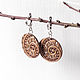 Beige Goldan Leather Earrings. Earrings. Two Starlings. Online shopping on My Livemaster.  Фото №2