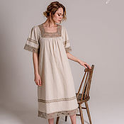 Одежда handmade. Livemaster - original item Linen nightgown 