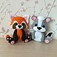 Игрушка из фетра Енот. Мягкие игрушки. Наталья Макарова (Wool magic). Ярмарка Мастеров.  Фото №6