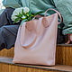 Bolso de compras de cuero de las mujeres rosa (bolso de cuero de las mujeres), Classic Bag, Moscow,  Фото №1