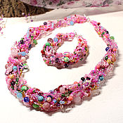 Украшения handmade. Livemaster - original item Bright set of jewelry-necklace and bracelet 