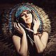 Order Indian headdress - Pacific Ocean. Elektra D'ajon. Livemaster. . Carnival Hats Фото №3