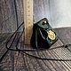 Заказать Кожаный Мешочек Луна Солнце. Блокноты, Мешочки, Амулетницы. Ярмарка Мастеров. . Мешочек Фото №3