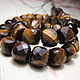 Tiger eye faceted square, 9 mm cube, Beads1, Dolgoprudny,  Фото №1