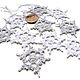 Набор белых и серебристых снежинок крючком 10 штук 6,5 см. Новогодние сувениры. BarminaStudio❤️Вязаный декор✔️Марина (barmar). Ярмарка Мастеров.  Фото №4