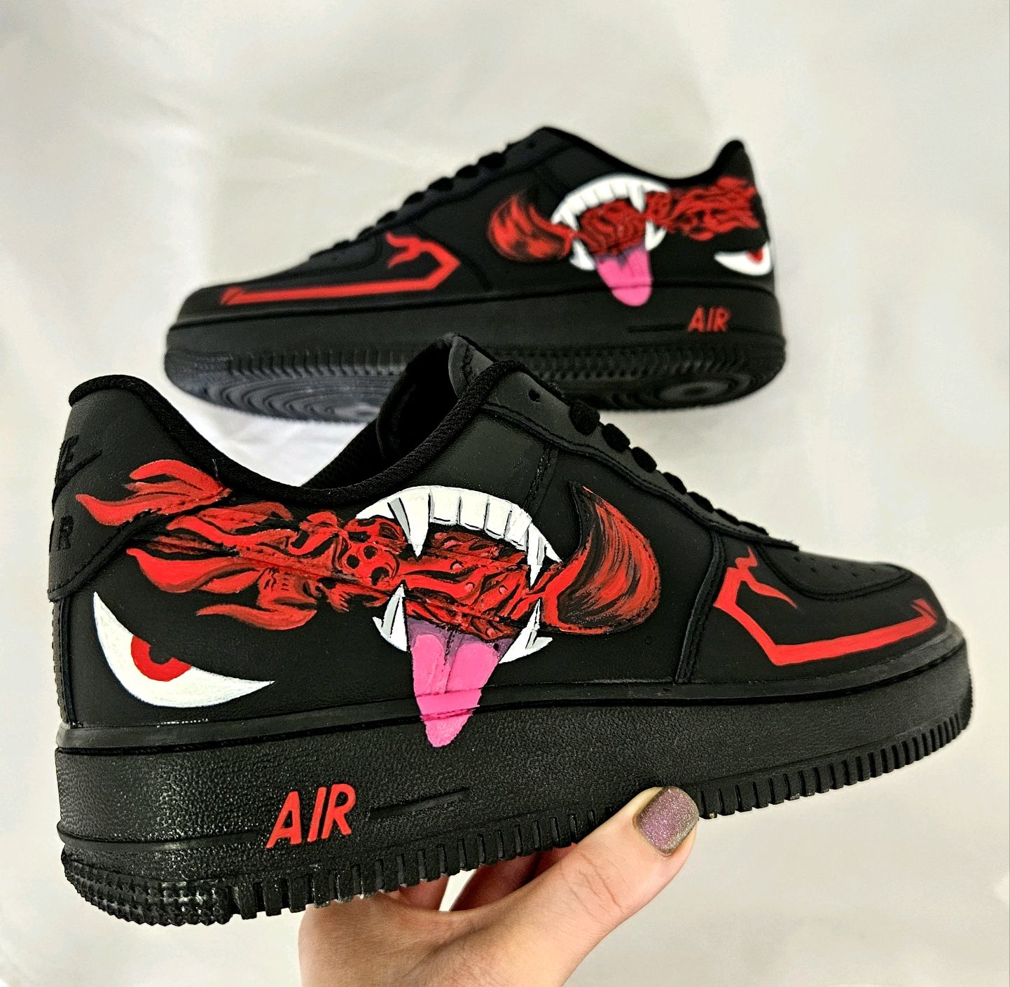 Кастомизация Nike AIR Fors Чёрные 