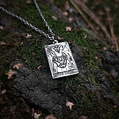 Украшения ручной работы. Ярмарка Мастеров - ручная работа Tarot Arcane Devil (The Devil) — steel pendant on a chain. Handmade.
