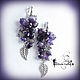 Earrings 'Bunches of' amethyst. Earrings. Lariaty and necklace. Online shopping on My Livemaster.  Фото №2
