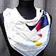 One-sided neck scarf made of Hermes fabric. Shawls. Platkoffcom. Online shopping on My Livemaster.  Фото №2