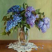 Картины и панно handmade. Livemaster - original item Oil painting lilacs in a vase. Handmade.