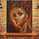 African woman oil painting girl portrait of a woman. Pictures. Colibri Art - Oil Painting. My Livemaster. Фото №5