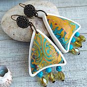 BOHO pendant When stones sing songs. pendant from polymer clay