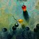Oil painting on canvas of grapes modern palette knife painting, Pictures, St. Petersburg,  Фото №1