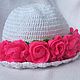 PANAMA girls 'Neon roses' knitted summer, Panama, Moscow,  Фото №1