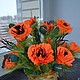 Букет из конфет  Маки, маки... знак внимания коллеге, подруге,маме. Букеты. СПб Елена Папкова. Интернет-магазин Ярмарка Мастеров.  Фото №2