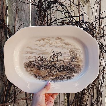 Винтаж ручной работы. Ярмарка Мастеров - ручная работа Винтаж: Copeland Spode старинное блюдо, Англия. Handmade.