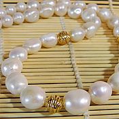 Украшения handmade. Livemaster - original item Necklaces Beads with natural Baroque pearl. Handmade.