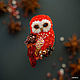 Brooch-Sovushka 'Spicy citrus». Owl is the barn owl, Brooches, Moscow,  Фото №1