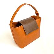 Сумки и аксессуары handmade. Livemaster - original item Tati leather bag in orange color. Handmade.