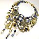 Order Necklace Sea Etude Baroque Blue and gold Lapis Lazuli Pearls Agate Sodalite. ms. Decorator. Livemaster. . Necklace Фото №3