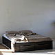 Кровать-подиум "Дубонос", массив дуба с тремя ящиками, Кровати, Москва,  Фото №1