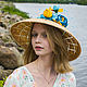 Straw hat ' Dreams of the sea', Hats1, Moscow,  Фото №1