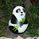 Panda Nevalyashka de la música. Stuffed Toys. Original painted Souvenirs and gift. Ярмарка Мастеров.  Фото №4