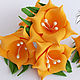 Orange. Artificial flowers from Tamarana with white stamens, Flower decor, Novosibirsk,  Фото №1