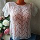 T-shirt 'Just love-3' made of mohair on silk. T-shirts. hand knitting from Galina Akhmedova. My Livemaster. Фото №6
