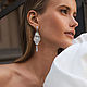 Серьги со Swarovski "Shining white diamonds". Серьги классические. 'JEWEL- Renata' - магия камней.. Интернет-магазин Ярмарка Мастеров.  Фото №2