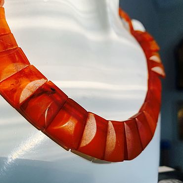 Винтаж ручной работы. Ярмарка Мастеров - ручная работа Винтаж: Янтарное колье. Handmade.