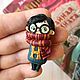 Брошь Гарри Поттер из полимерной глины Harry Potter. Брошь-булавка. Games of Clay - леплю с любовью. Ярмарка Мастеров.  Фото №5