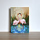 Flamingo bird oil painting 'High Relations'. Pictures. yuliabogun. Online shopping on My Livemaster.  Фото №2