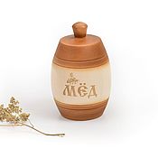 Посуда handmade. Livemaster - original item Barrel for honey. Honey barrel made of linden 0,5 kg. Art.7024. Handmade.