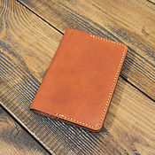 Сумки и аксессуары handmade. Livemaster - original item Passport cover in red leather. Handmade.