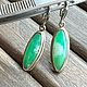 Заказать Серьги в мельхиоре с Хризопразом. Jeweller -Danil. Ярмарка Мастеров. . Серьги классические Фото №3
