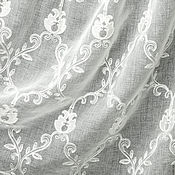 Для дома и интерьера handmade. Livemaster - original item tulle: Linen tulle with embroidery,