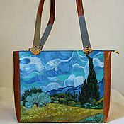 Сумки и аксессуары handmade. Livemaster - original item Van Gogh Wheat field with cypresses. Handmade.