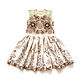 dress for girls, height 128 cm. irish lace. front view without belt
