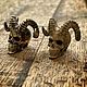 Skull Bead with Diablo Horns. Knives. Temlyachnye businy. Интернет-магазин Ярмарка Мастеров.  Фото №2