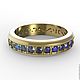 Sapphire path ring with sapphires, yellow gold, Rings, Moscow,  Фото №1