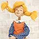 Dolls and dolls: Collectible doll. Pippi Longstocking, Dolls, Kovrov,  Фото №1