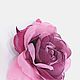 FABRIC FLOWERS. Chiffon rose brooch ' Fuchsia in pink'. Brooches. fioridellavita. My Livemaster. Фото №4