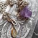Order Pendant with natural amethyst stone 'Calm and clean'. Del-moro. Livemaster. . Pendant Фото №3