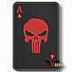 Patch patch Punisher in the form of a chevron playing card, Patches, St. Petersburg,  Фото №1