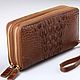 Клатч из кожи крокодила на двух молниях IMA0002VL33. Клатчи. CrocShop товары из экзотической кожи. Ярмарка Мастеров.  Фото №11