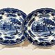 Винтаж: Блюда и тарелки в синем цвете Grindley Staffordshire England. Тарелки винтажные. France.Art.Life (franceartlife). Интернет-магазин Ярмарка Мастеров.  Фото №2